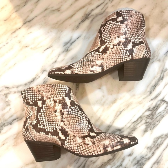 INC Women's Idra Block-Heel Booties, Tan Snake, Created for Macy's Women's Shoes - Picture 4 of 11